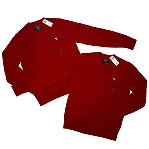 Abercrombie & Fitch Burgundy/Red Cotton Men's/Unisex Sweaters Duad (size S & M)
